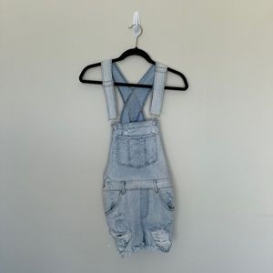 Denim Overall Shorts